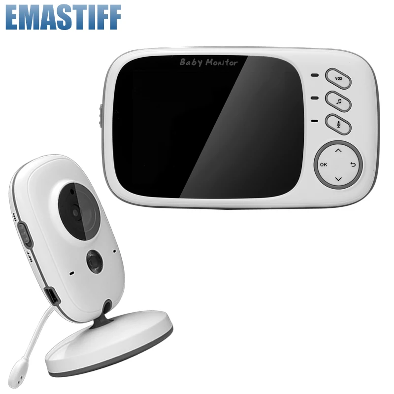 3.2 inch Wireless Video Color Baby Monitor High Resolution Baby Nanny Security Camera Night Vision Temperature Monitoring