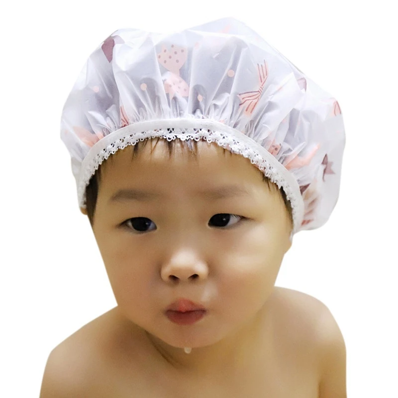 Children Baby Kids Waterproof Elastic Shower Bathing Bath Salon Hair Head Shampoo Cap