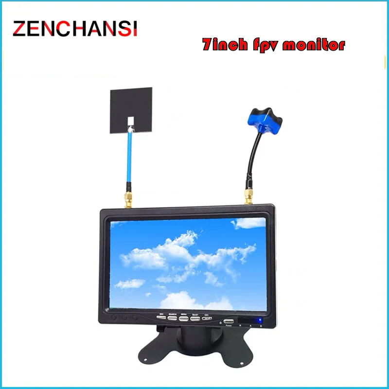 7-дюймовый TFT ЖК-экран zenchsi 5 8G FPV IPS монитор с 8DBI панельной антенной и в виде клевера