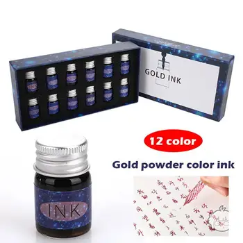 

12 Color Non-Carbon 12 Colorful Ink Non-Carbon Ink Painting Ink Creative Drawing Writing Student Novelty Graffiti School