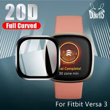 20D Curved Edge Protective film for Fitbit Versa 3 2 Sense soft screen protector Smart Watch accessories (Not Glass