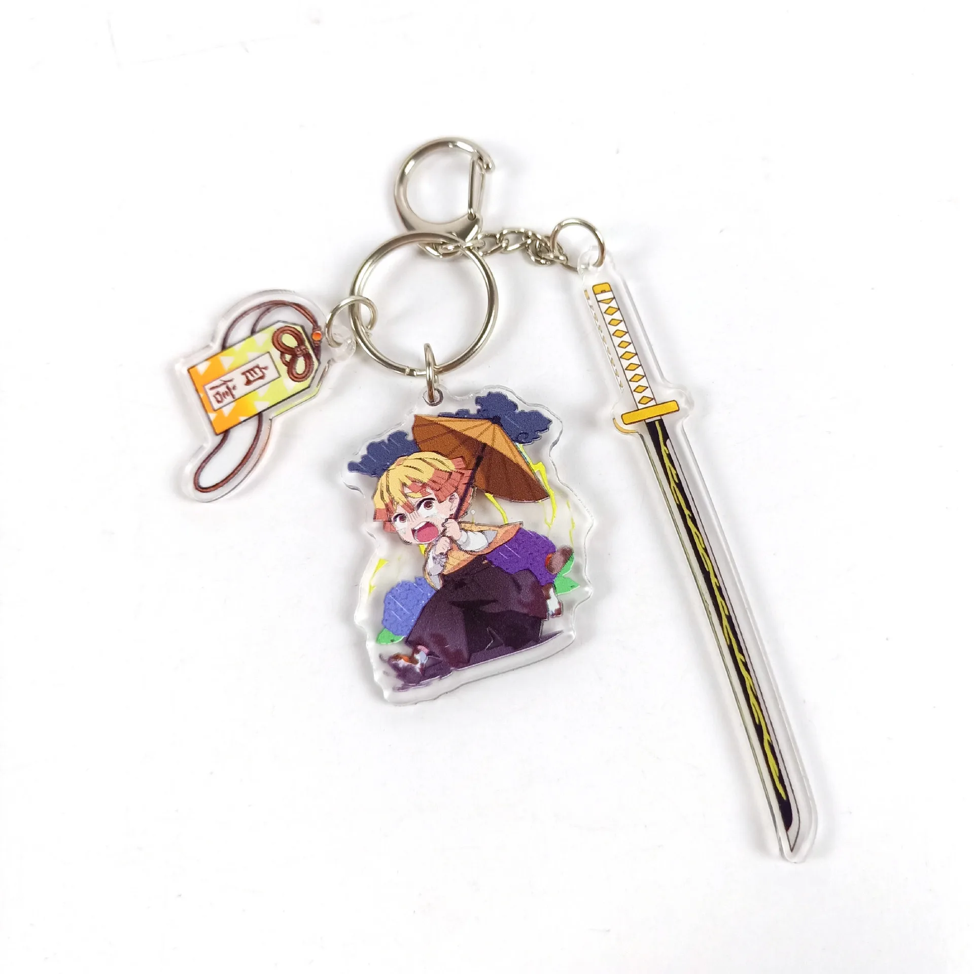 13 Styles Anime Demon Slayer Acrylic Keychain Rengoku Kyoujurou Uzui Tengen Himejima Gyoumei Genya Props Keyring Gifts Pendant anime maid outfit Cosplay Costumes