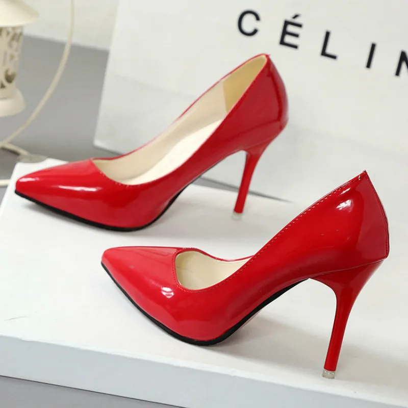 Women's Shoes Women's Heeled Shoes Super High Heeled Shoes 2020 Spring New Pointed High Heels Fine Heel Women's Shoes Work Shoes