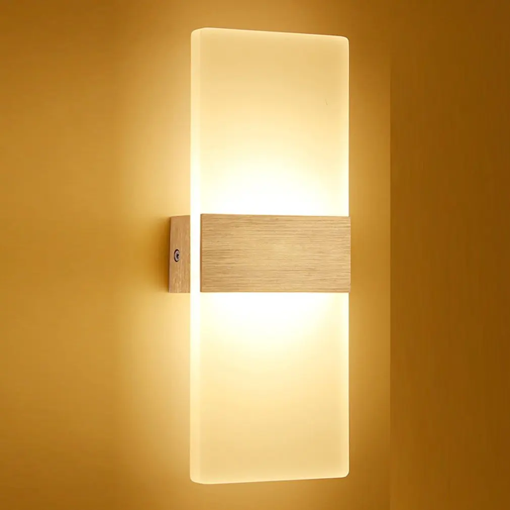 

High Quality Acrylic Led Wall Lamp Simple Bedroom Bedside Right Angle Aisle Wall Lamp Hotel Engineering Corridor Lighting 6W
