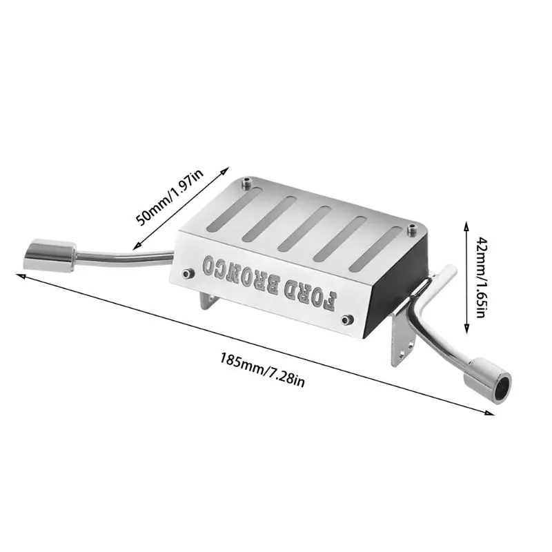 

Metal Simulation Fuel Tank with Exhaust Pipe for trx-4 Ford BRONCO RC Car