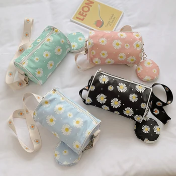 

Casual Oxford Cloth Crossbody Bag Women Classic Texture Creative Design Chic Daisy Small Key Holder Shoulder Handbag