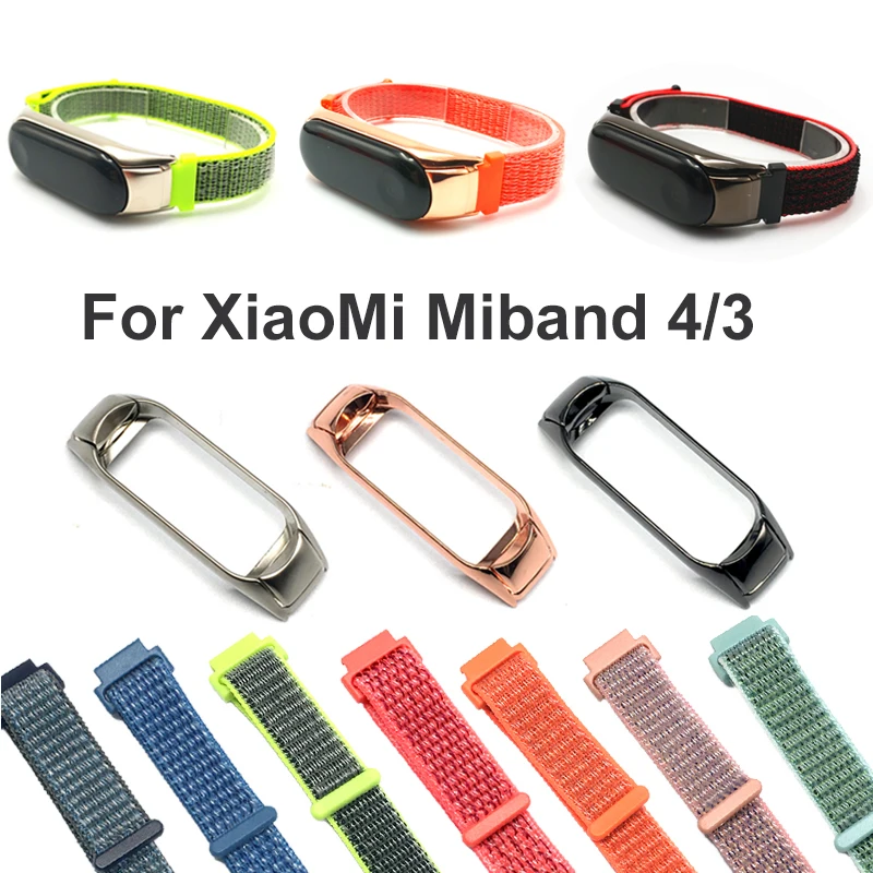 

For Xiaomi Mi Band 4 3 Nylon Bracelet Wrist Strap Watch Band Sport Correa Mi band 4 3 Wriststrap Correas De Reloj XiaoMi Band 4