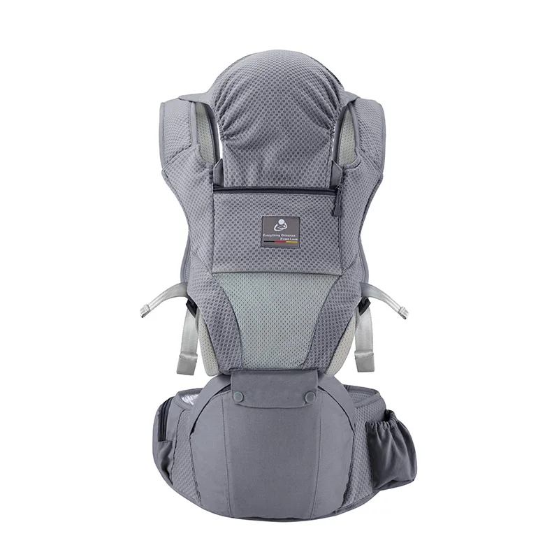 Gray Новая детская сумка-кенгуру для мальчиков и девочек, дышащая Сумка-кенгуру спереди для детей от 0 до 36 месяцев, высококачественные материалы - Цвет: Gray