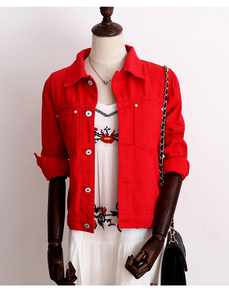 2020春季牛仔外套糖果色百搭上衣INS韩版大码舒适休闲牛仔上衣 (8)