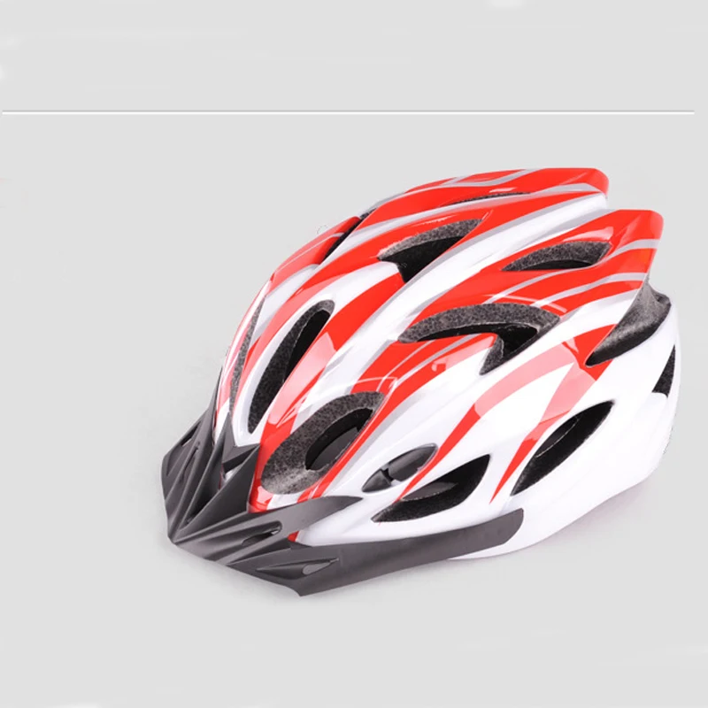 red white Защитный шлем для велосипеда casco bicicleta hombre capacete ciclismo велосипедный горный велосипед Интегрированный ультра светильник шлем для езды унисекс - Цвет: red white