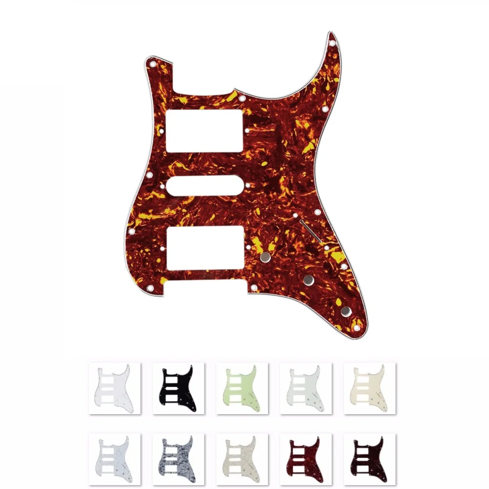 FLEOR 11 Отверстие американская электрогитара Pickguard ST HSH царапин пластина с винтами
