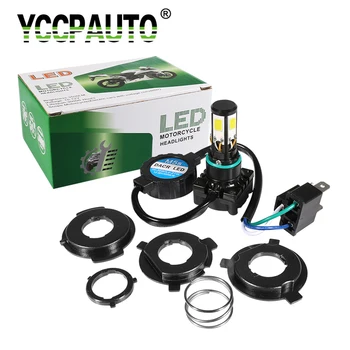 

YCCPAUTO 1Set H4 LED Motorcycle headlight Fog Lamp H6 BA20D HS1 PH7 PH8 Motorbike Headlamp 36W 3500LM Hi/Low Beam White 12-80V