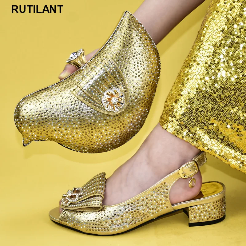 

Latest Design Women Shoes and Bags To Match Set Italy Italian Shoe and Bag To Match Wedding Party Spring Shoes Platform Women