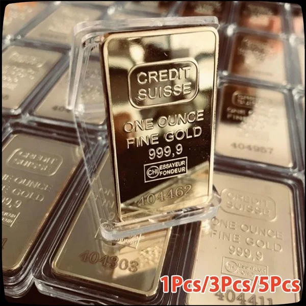 1/3/5 шт. копия золотых стержней коллекционная сувенирная монета швейцарские