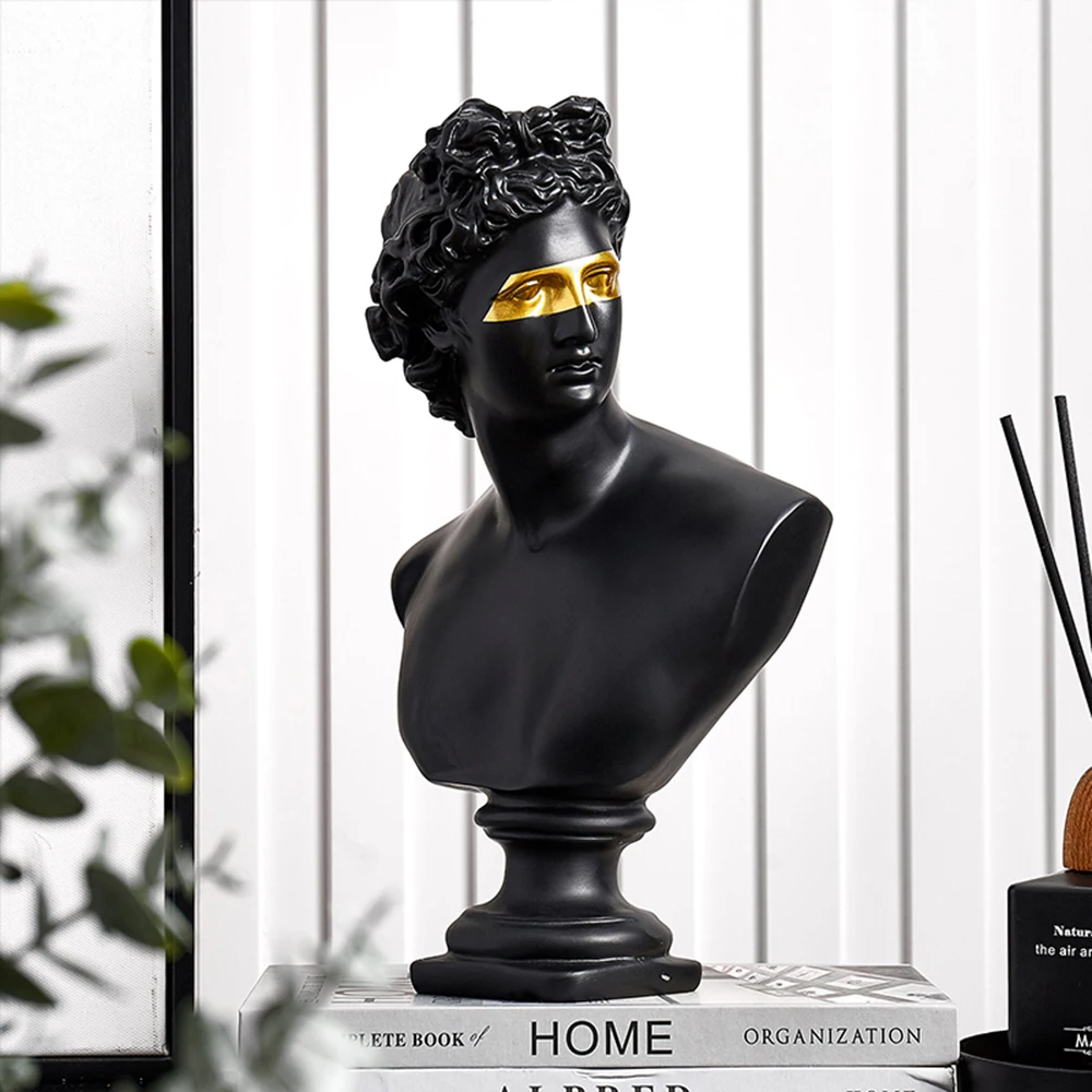 31cm 1.3kg Large Apollo Bust Statue Nordic Resin Statue Resin Gypsum Head Sculpture Apollo Portrait Home Decoration Accessories 31cm 1.3kg Large Apollo Bust Statue Nordic Resin Statue Resin Gypsum Head Sculpture Apollo Portrait Home Decoration Accessories