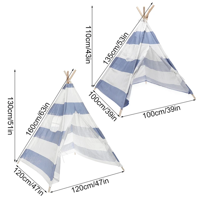 1.35/1.7M Children's Tent Teepee Tent For Kids Portable Tipi Infantil House For Children Cabana Kids Tents Decoration Carpet 3