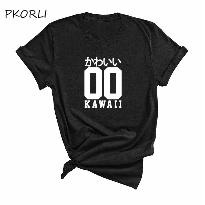 Футболка Kawaii Jersey японская Harajuku аниме футболка женская мужская мода Япония tumblr