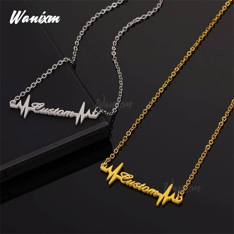 2020 персонализированные пользовательские имя ожерелья для женщин заявление