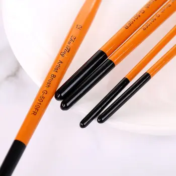 

5pcs Filbert Paint Brushes Nylon Hair Watercolor Gouache Paintbrushes Art Tools H55F