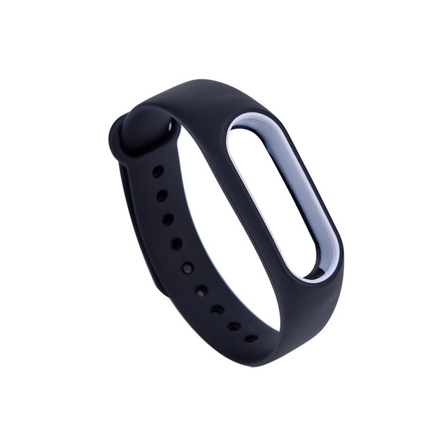 Soft Silicone For Xiaomi Mi Band 2 Replacement Sport Silicone Strap Wristband Bracelet Two-Tone Replacement Strap 23