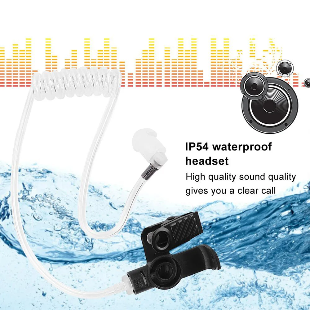 Earpiece for walkie talkie PU IP54 Waterproof Headphone In-Ear Air Guide Headset Accessory for ICOM IC-M33 M25 M34 earpiece