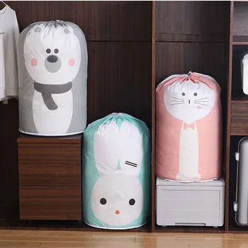 

Bunch Quilt Storage Bag Household Clothing Packaging And Finishing Bag Wardrobe Dustproof Moisture-Proof Drawstring Storage Bag