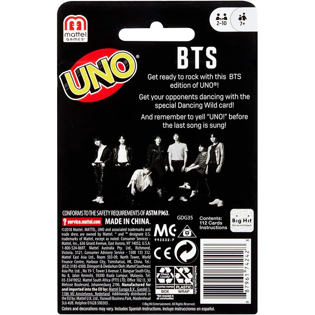 Topsale Puzzle Games Mattel genuine UNO BTS Family Funny Entertainment  Board Game Fun Poker Playing Cards Gift Box _ - AliExpress Mobile