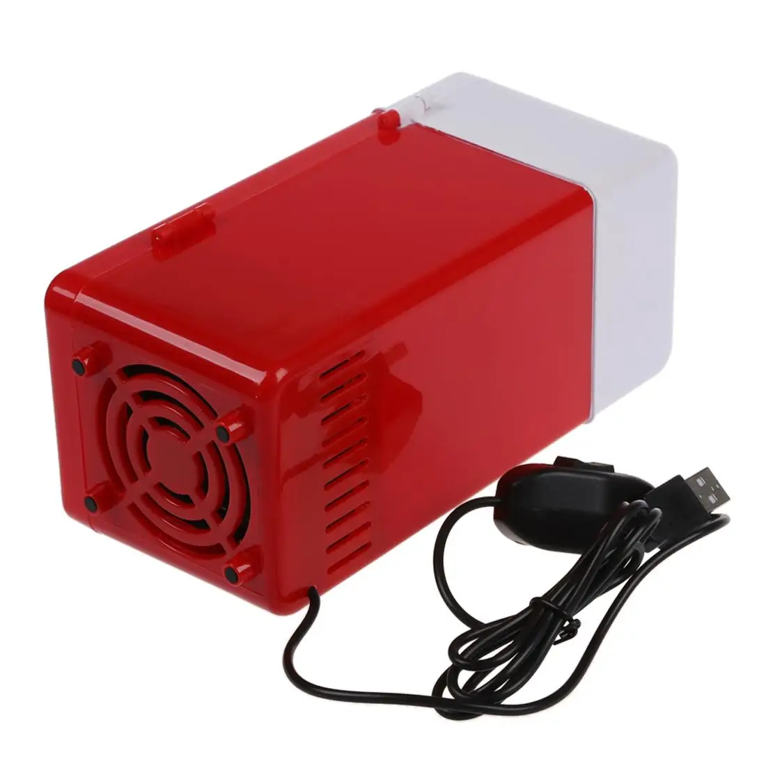 Настольный мини-холодильник USB гаджет банки для напитков охладитель теплее холодильник с внутренним светодиодный светильник для использования в автомобиле мини-холодильник