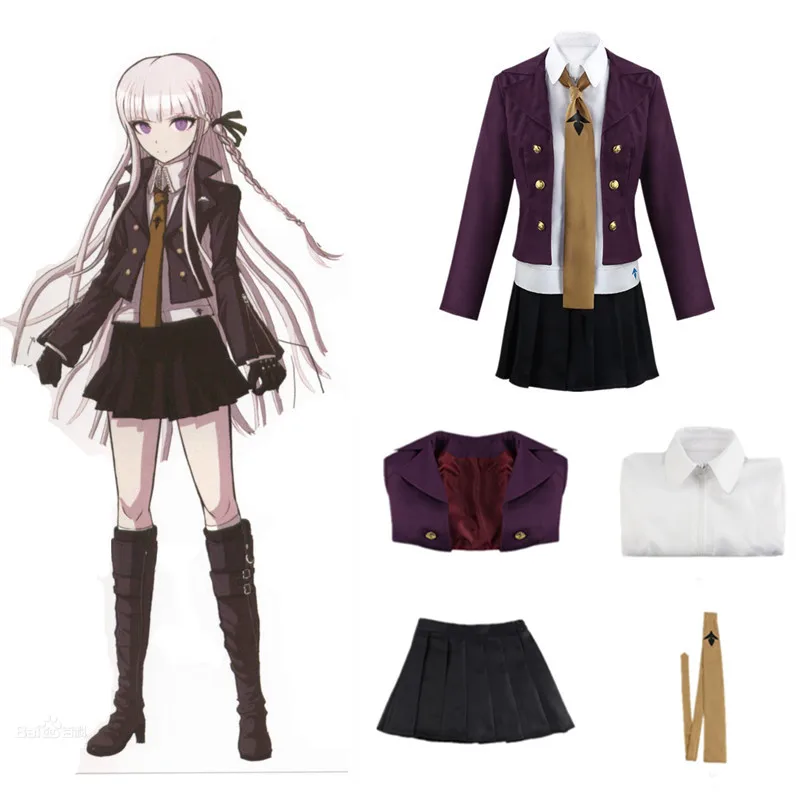 Костюмы для косплея аниме Danganronpa V2 Kirigiri Kyouko женское платье униформа JK костюм на