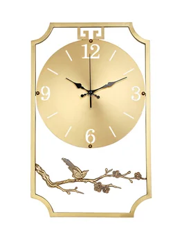 

Chinese Luxury Vintage Wall Clock Living Room Bedroom Minimalist Creative Copper Slient Clock Home Decorative Reloj Pared G5B