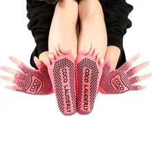 Лидер продаж, профессиональные носки для йоги, женские нескользящие носки с пятью пальцами, носки для пилатеса, спортивные носки с половинчатым носком