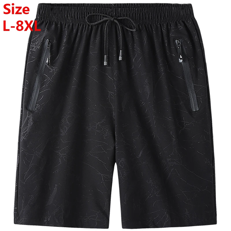 Plus Size 6XL 7XL 8XL Men`s Quick Dry Shorts Summer Breathable Sportswear Jogger Beach Short Pants Male Gyms Shorts Fitness