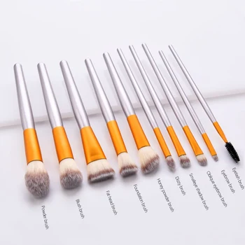 

10pcs/set Makeup Eyelash Eyebrow Brush Fat Head Brush Foundation Brush Makeup Tool Kit F1