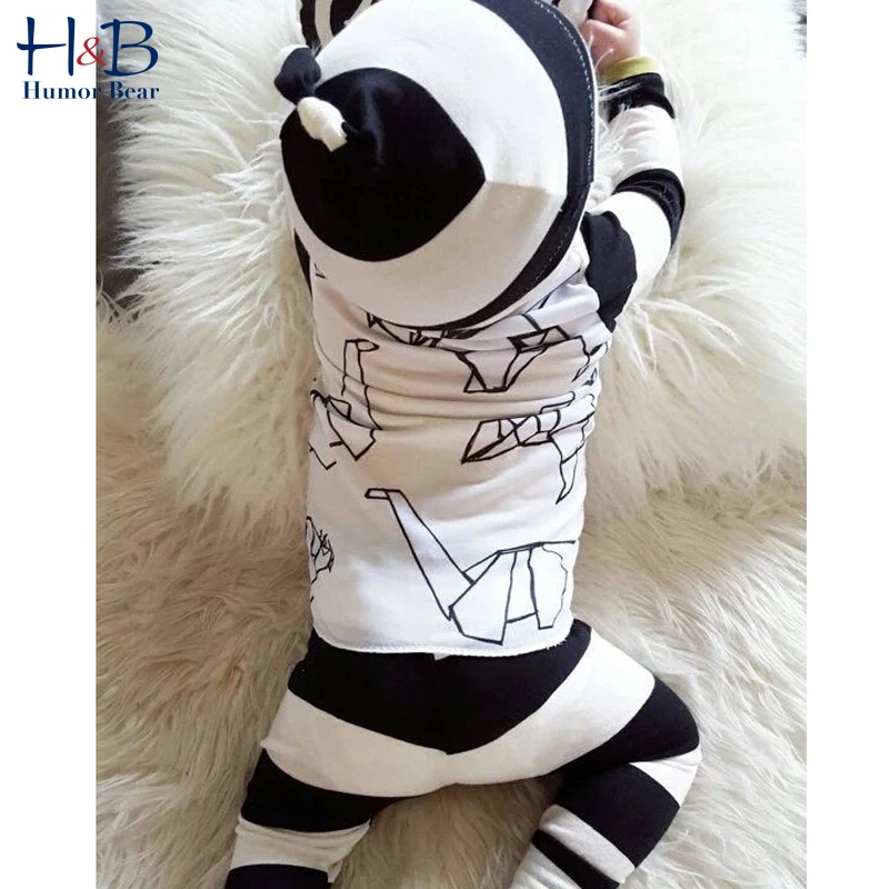 Humor Bear/новые комплекты Одежда для маленьких мальчиков и девочек комбинезон