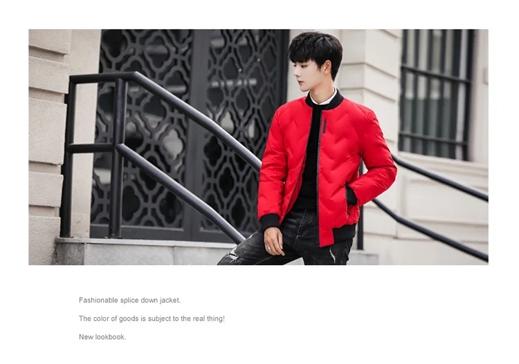 MEN'S down Jacket Short Casual New Style Thick Warm Slim Fit Youth Coat MEN'S Top