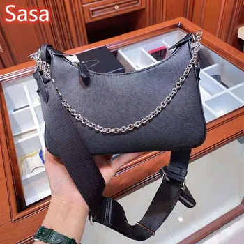 

Sasa 2020 brand design luxury leather bag for armchain cross grain leather shoulder chain bag totes for lady