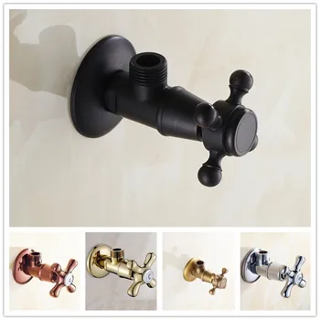 

Solid Brass Angle Valves 1/2"Male x 1/2" Male Bathroom Bidet Valve Golden/Rose Gold/Black filling valve Bathroom Accessories