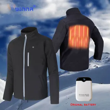

Winter Men's USB Infrared Heater Outdoor Waterproof Smart Electric Jacket Original Battery hunting jacket hiking jackets