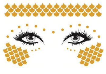

Gold Face Temporary Tattoo Sticker Ginkgo Leaves Pattern Waterproof Freckles Makeup Eye Decal Body Art for Girl Kid 15