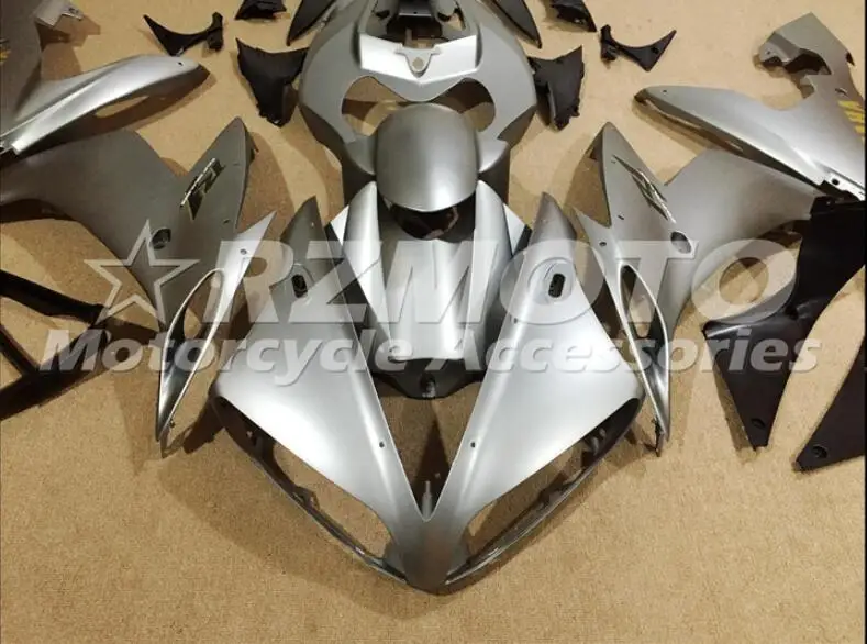 ABS формовочный Мотоцикл Обтекатели наборы подходят для Yamaha YZF-1000-R1 2004 2005 2006 04 05 06 обтекатель кузова набор Серебряный крутой