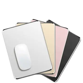 

Metal Aluminum Mouse pad Mat Hard Smooth Magic Thin Mousead Double Side Waterproof Fast Accurate Control for Office Home