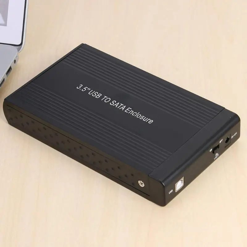 USB2.0 к SATA 3,5 дюймовый корпус HDD ssd-бокс до 6 ТБ алюминиевый сплав внешний жесткий диск Корпус твердотельная крышка диска коробка