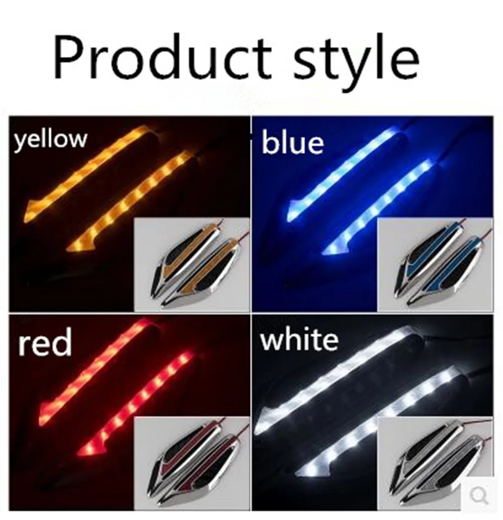 2 шт. светильник для руля крыло боковая лампа горячая Распродажа DC12V форма лезвия