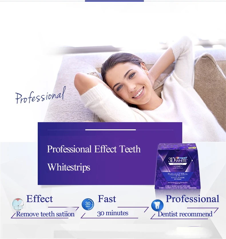 20 мешков/коробок гребень 3D Whitestrips профессиональный набор для отбеливания зубов Гигиена полос для отбеливания зубов