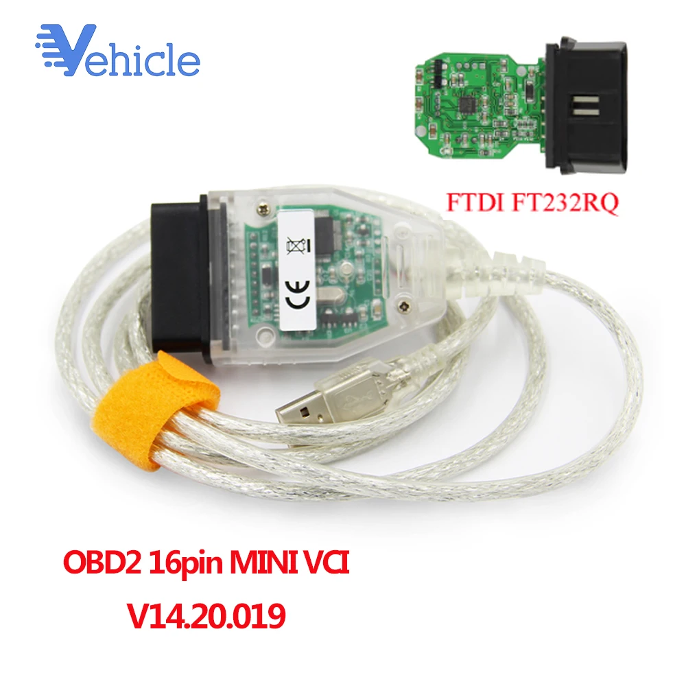 OBD2 Диагностический кабель V14.20.019 мини VCI интерфейс для TOYOTA TIS Techstream MINI-VCI чип J2534 FTDI FT232RL FT232RQ OBD2 сканирование