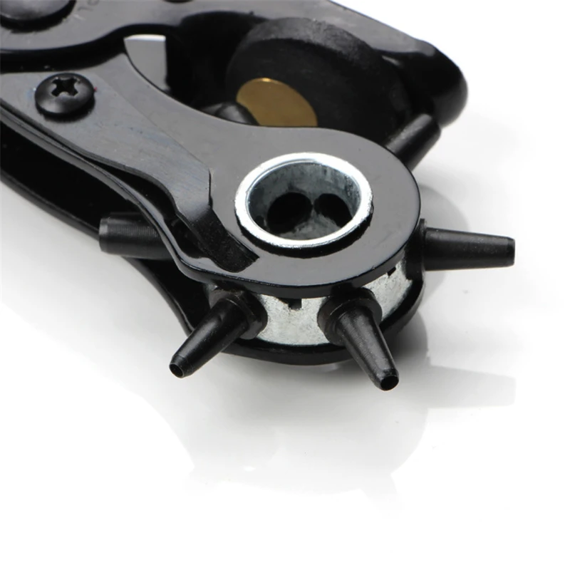 6 Holes Punch Plier Hole Punching Machine Round Hole Perforator Tool Make Hole Puncher For Watchband Cards Leather Belt