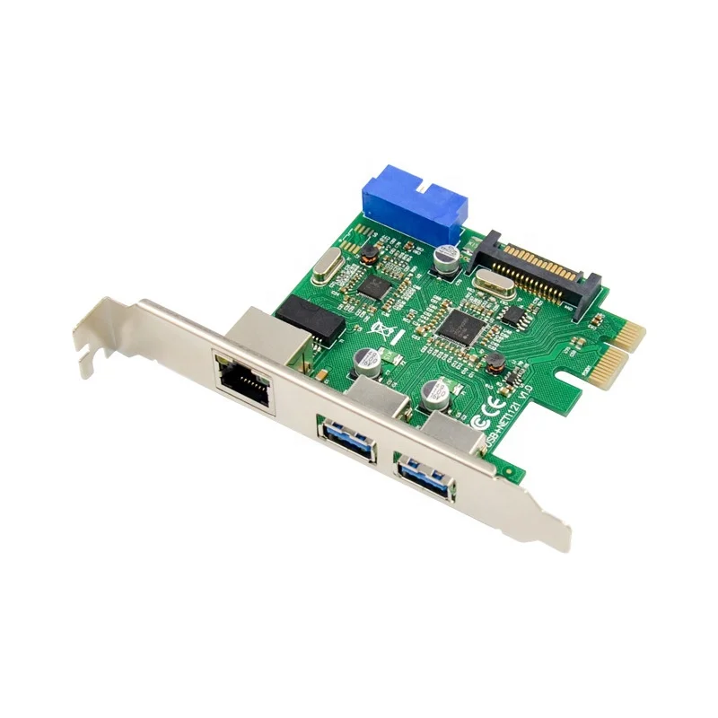 Суперскоростная сетевая карта PCI-E на USB 3 0 + Gigabit RJ45 сетевое управление LAN двойной