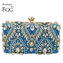 Бутик De FGG богемный клатч, украшенный бисером женские вечерние сумочки и сумки для невесты для свадьбы Хрустальная сумка женские вечерние Коктейльная сумочка