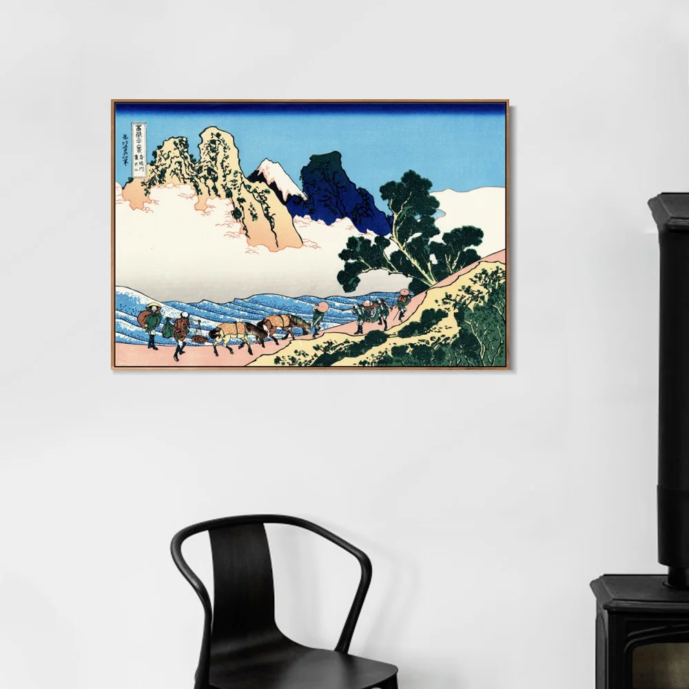 Задняя часть Fuji из реки минобу катсушика Hokusai картина маслом на холсте плакаты и
