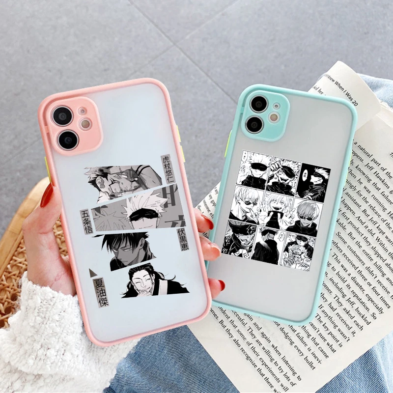 Cartoon Anime Jujutsu Kaisen Phone Case For Iphone 12 Pro Max 11 X Xs Xr Se 7 8 Plus Satoru Gojo Clear Hard Cover Matte Coque Mobile Phone Cases Covers Aliexpress Cartoon Anime Jujutsu Kaisen Phone Case For Iphone 12 Pro Max 11 X Xs Xr Se 7 8 Plus Satoru Gojo Clear Hard Cover Matte Coque Mobile Phone Cases Covers Aliexpress